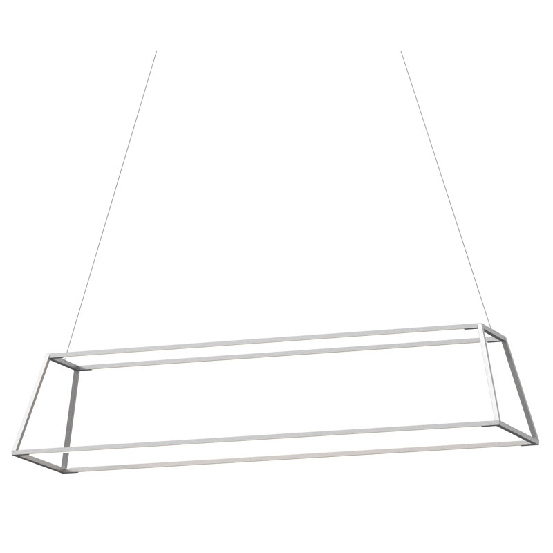 Z-Bar 4 - Light LED Pendant, Silver, 56"