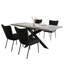 Ensemble de salle à manger Bourke Modern Kitchen, table de salle à manger extensible avec chaises rembourrées (1 table et 4 chaises)-126089440-126089439-126089438