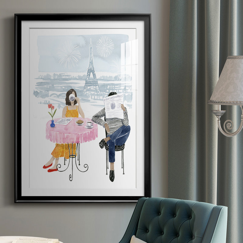 Paris In Love II par - impression sur, H 42,5 po x l 30,5 po x P 1 po, Cadre noir