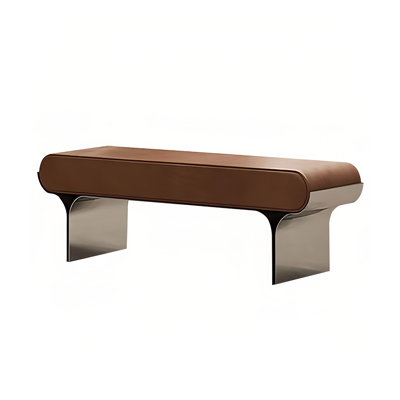Pagas Microfiber Leather Upholstered Bench