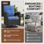 Ensemble de 3 chaises pivotantes en osier avec coussins et table d'appoint-1230241010