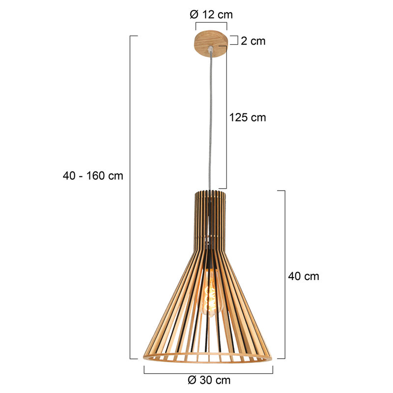 Preston 1 - Light Brown Cone Pendant