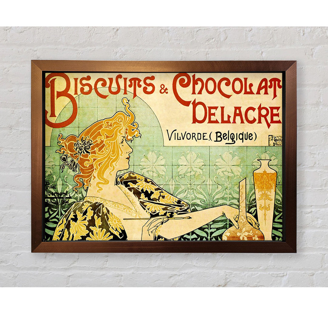 Biscuits And Chocolat Delacre - Einzelne Bilderrahmen Kunstdrucke