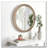 Round Wall Mirror with Woven Rattan