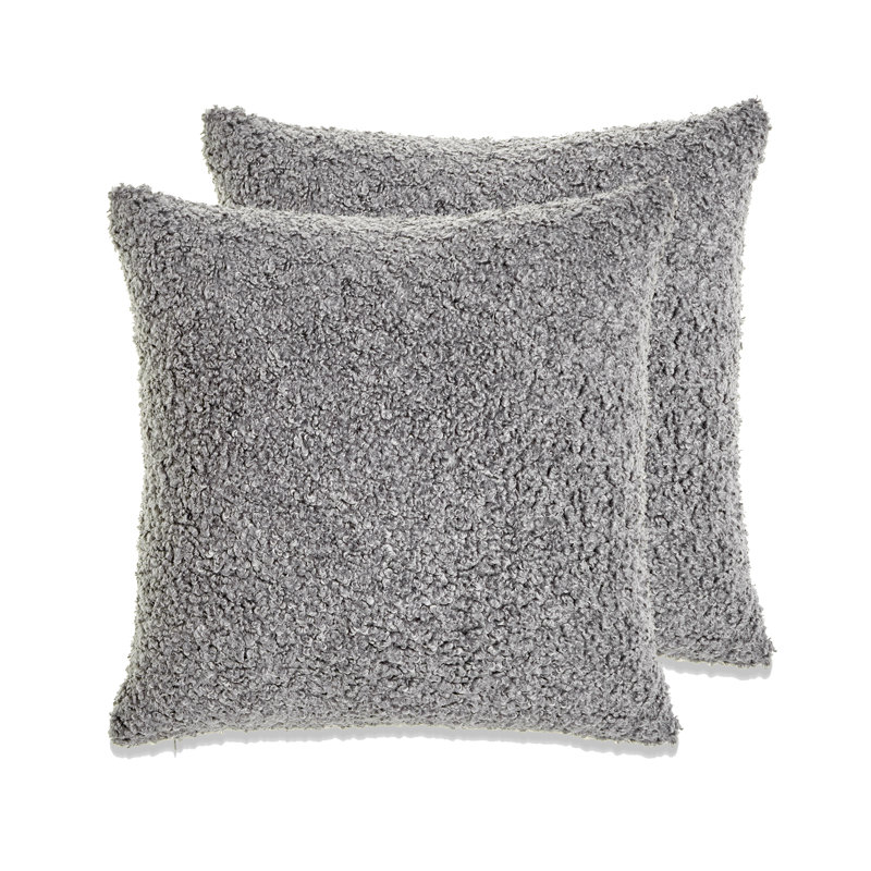 Housse de coussin FRENCH BOUCLE, Gris clair