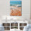 «Beach Footprints In The» - Décoration murale en métal nautique et plage