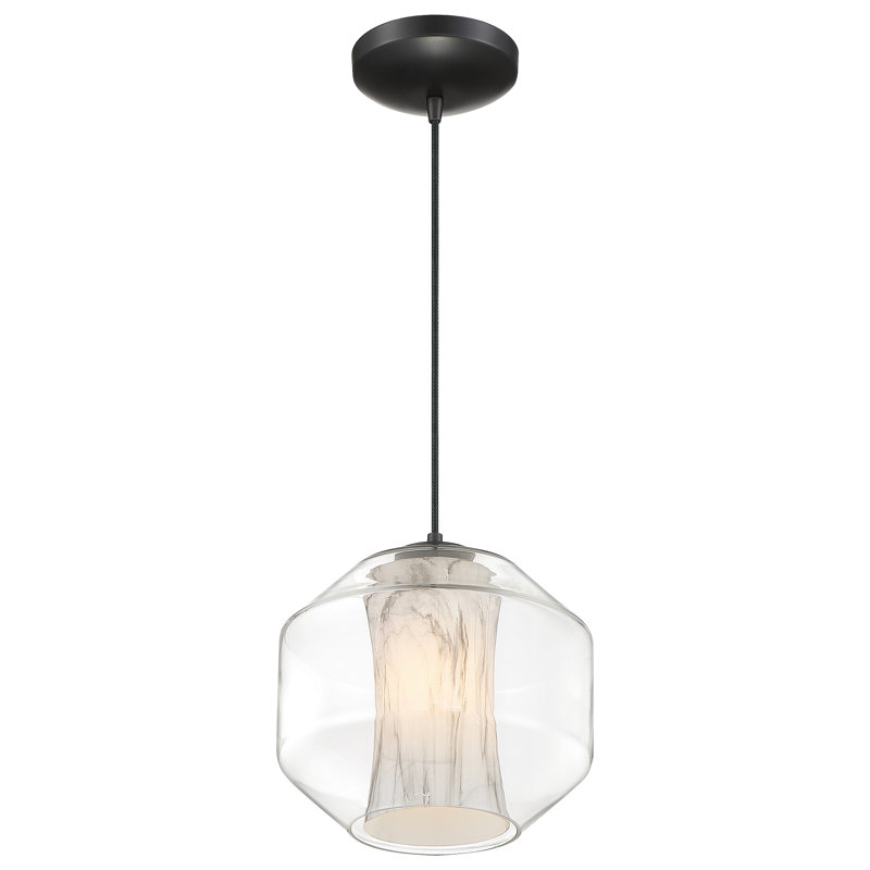 Luminaire suspendu géométrique à 1 lumière Nasser