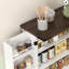 Armoire de cuisine avec tablettes réglables blanc