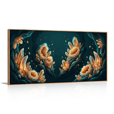 Ensemble de 1 tableau sur toile « Cristaux lumineux »