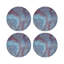 Agate Malachite Vegan Leather Round Coasters-1381110161