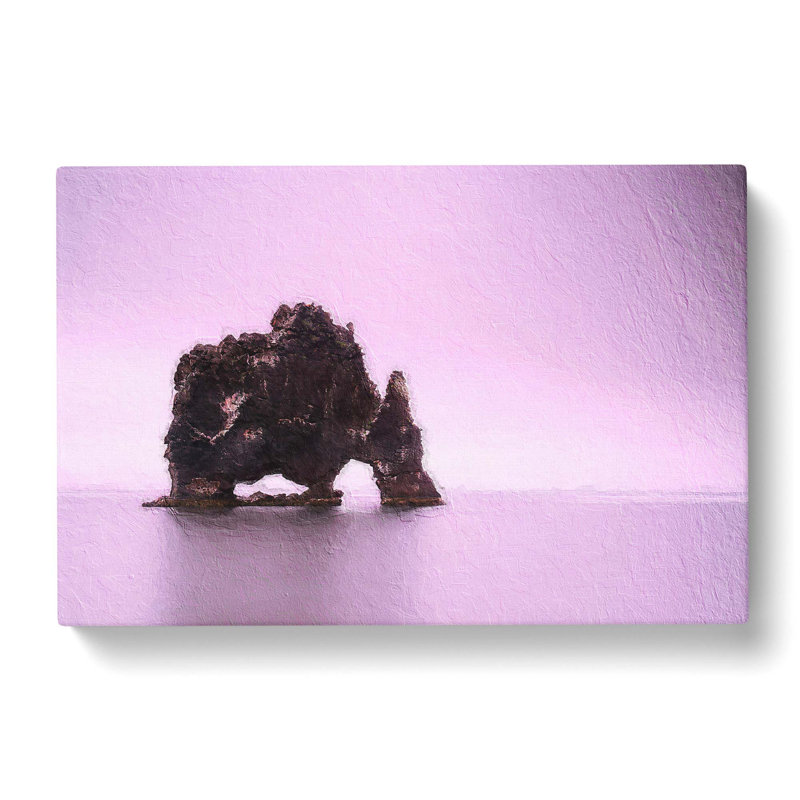 Rock Formation Under A Sky In Iceland - Wrapped Canvas, 50cm H x 76cm W x 3cm D