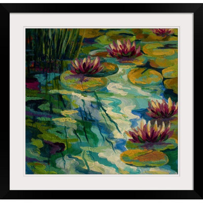 "Drissia Lily Pads II" par Marion Rose, reproduction d'art encadrée