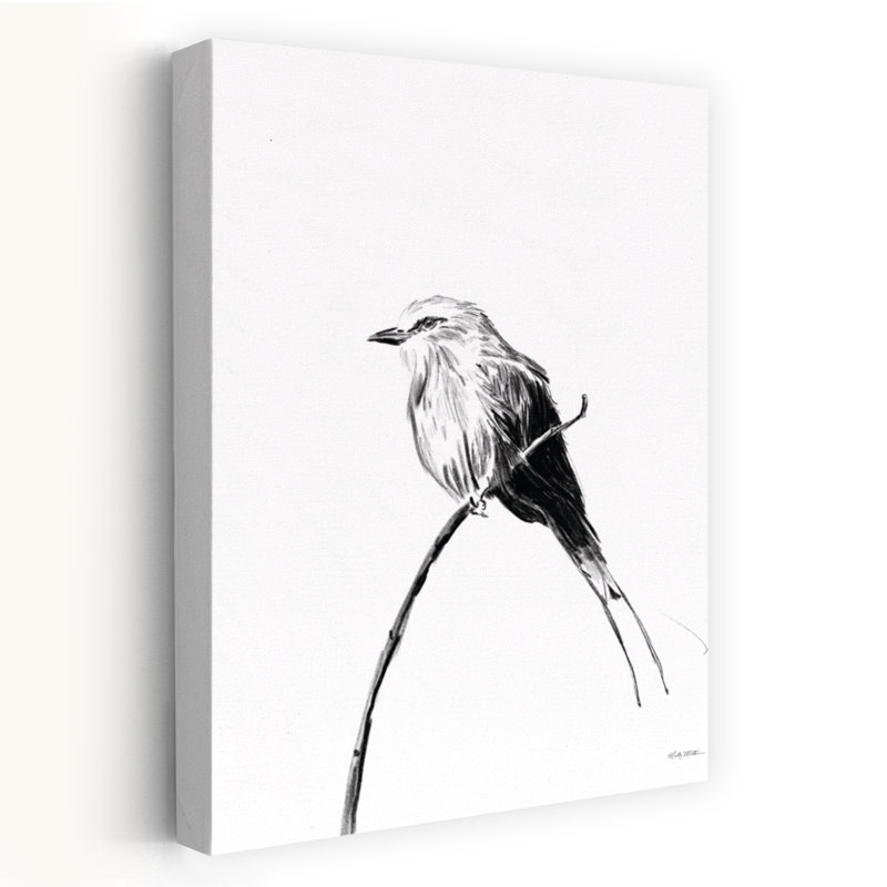 Perché, oiseau contemporain abstrait, art animalier, H 24 po x l 16 po