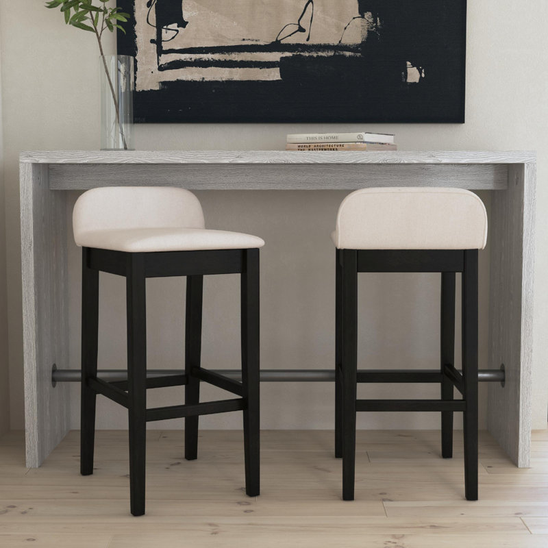 Tabouret de bar et de comptoir Sherlock, Tabouret de bar (assise de 30 po de hauteur), Noir