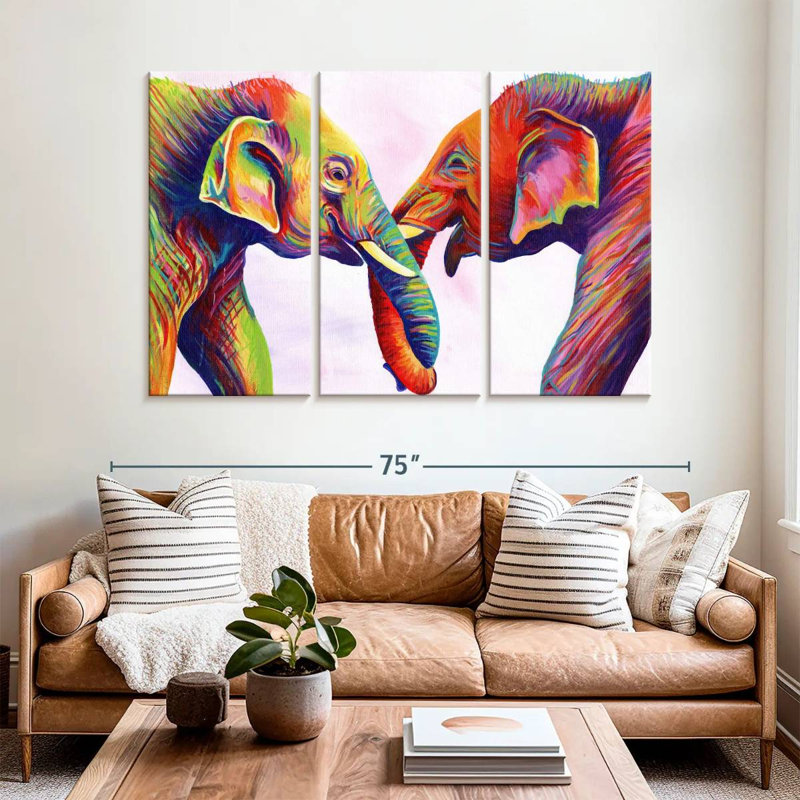 Elephant Calves, 42" H x 65" W