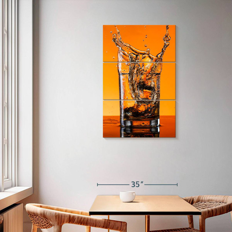Whiskey Splashing In Glass
