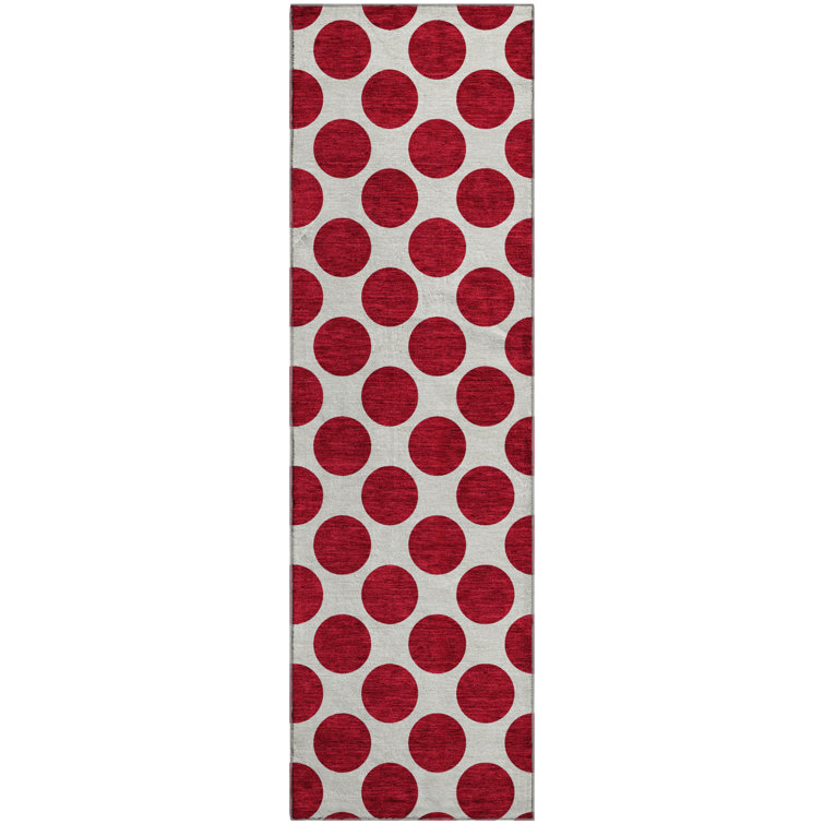 Premium Machine Washable Prisco Red Rug