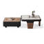 Ensemble de tables basses carrées gigognes noires