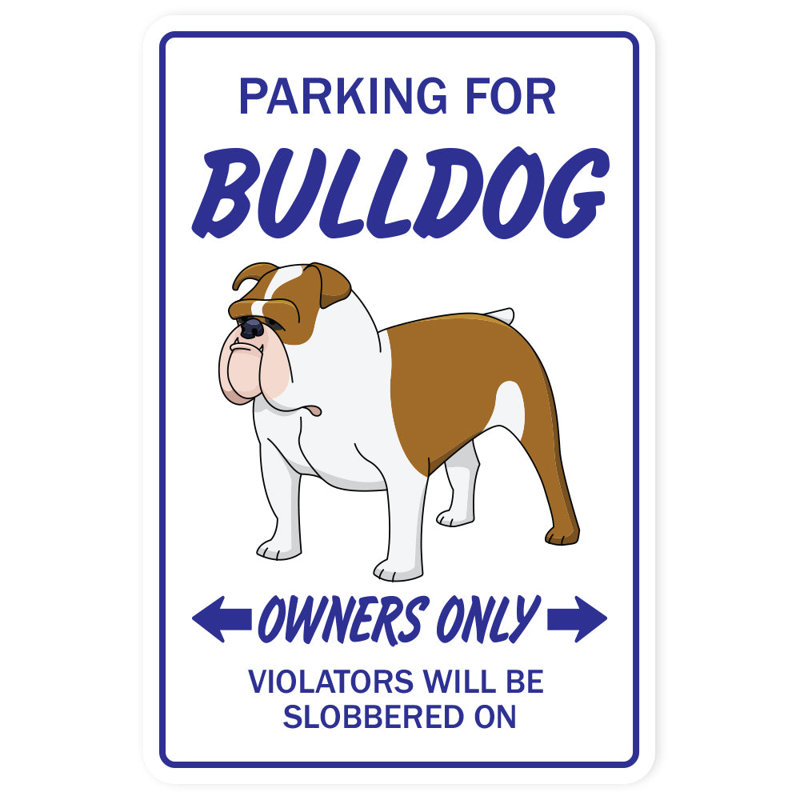 Panneau de signalisation de bouledogue