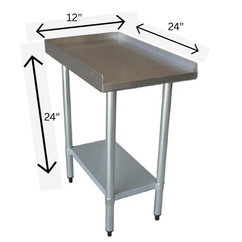 Support pour table de mixage et équipement en acier inoxydable express H 24 po x l 12 po x P 24 po Express KitchQuip