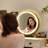 Bedroom Makeup Vanity Dressing Table Stool Set with 3 Colors Lighted Mirror Large Storage Cabinet Drawer-1737273087