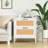 Irma 2 - Drawer Rattan Nightstand End table in White