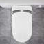 Toilette blanche intelligente avec conception allongée, couvercle à ouverture / fermeture automatique, commande au pied, chasse d'eau à jet siphonique 1,28, plusieurs modes de lavage et siège chauffant pour l'hygiène de la salle de bain-121599371
