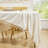 Linen-Like Diamond Checkered Embroidery Tablecloth with Fringe-462878124-461847430