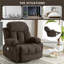  Fauteuil inclinable chauffant en velours avec fauteuil massant et inclinable chauffant avec fonction de recharge USB et fonctions pratiques-1844705381