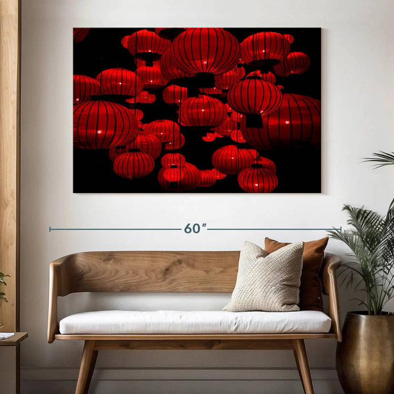 Lanternes chinoises rouges Lynelle, H 34 po x l 51 po