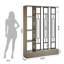 Cloison 70,9 "avec tablettes, cloison autoportante moderne avec base robuste, cloison pour la maison et le bureau-350279639-460035984