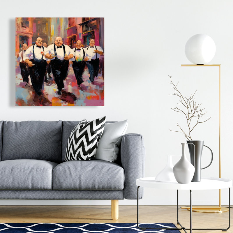 Les compagnons | Toile abstraite contemporaine pour aliments - Décoration intérieure