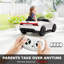 Voiture autoportée blanche e-tron GT avec télécommande parentale et roues amortissantes