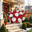 2 paniers de fleurs suspendus pour Noël