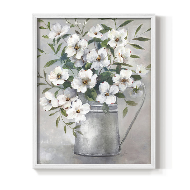 Cadeaux du printemps II, reproduction encadrée - bois massif, Blanc, H 20 po x l 16 po