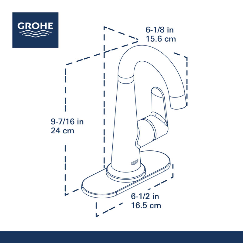 Robinet pour salle de bain à un trou Veletto, Chrome ciel étoilé