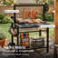 Barbecue au charbon de bois et à bois 28 po avec grille réglable à manivelle en acier inoxydable 28 po Santa Maria