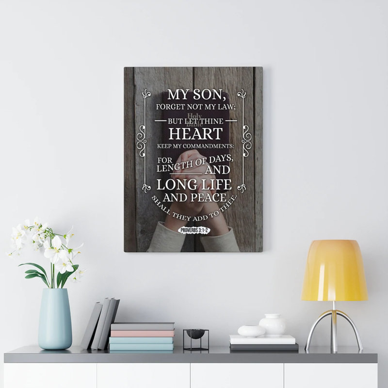 Long Life And Peace - Wrapped Canvas Print, 41cm H x 30cm W