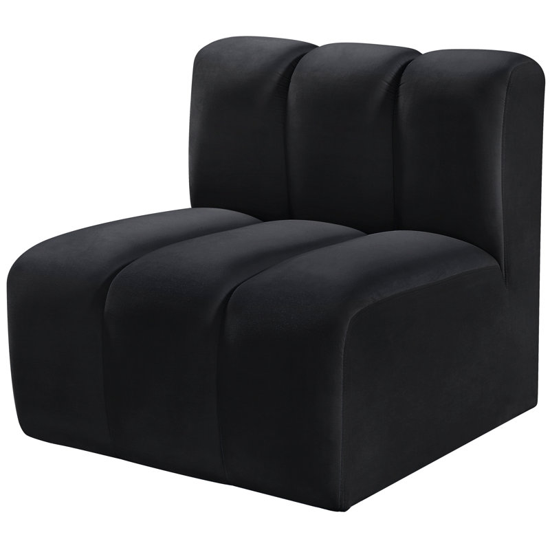 Hiplita Velvet Side Chair, Black Velvet