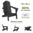 Dauji Oversize Wood Texture Adirondack Foldable Chair Weather-Resistant Fire Pit Chair-1540518063