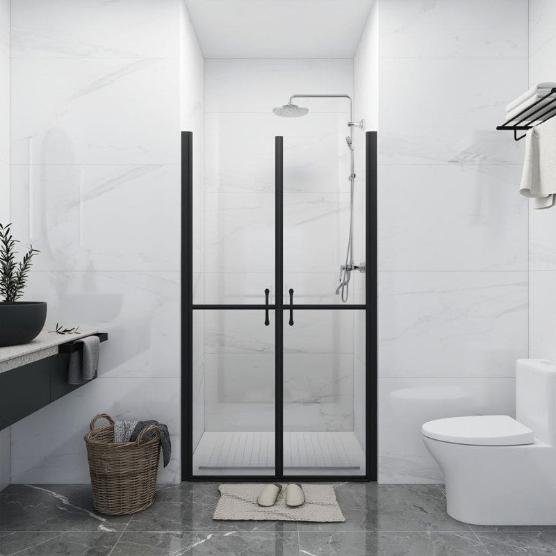 29.9'' - W x 74.8'' H Double Sliding Door Framed Shower Door with