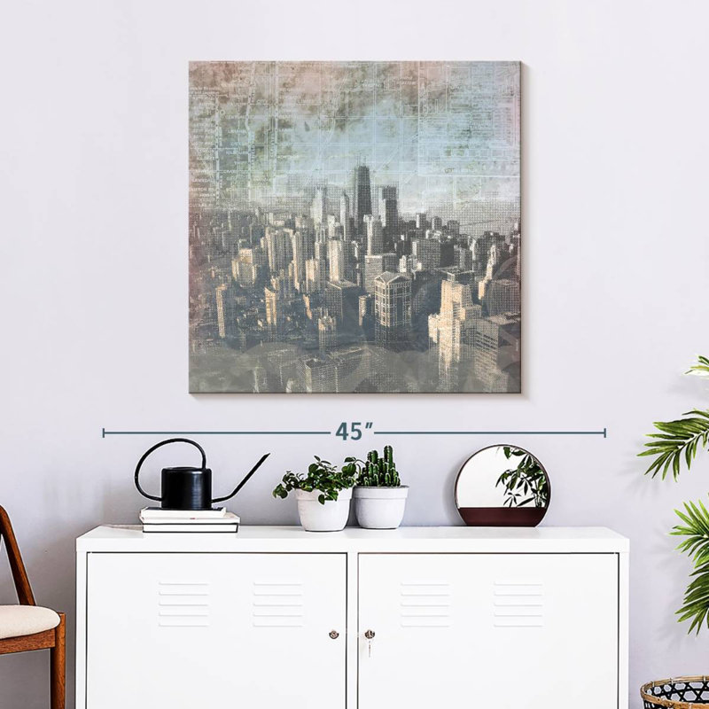 Chicago Skyline II, H 30 po x l 30 po