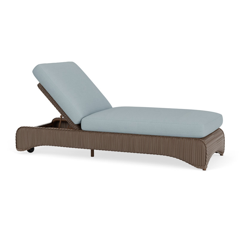 Loom Outdoor Chaise Lounge, White, Kadogo Lake
