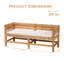 Banc d'appoint tissé à la main Elron en brun naturel Elron