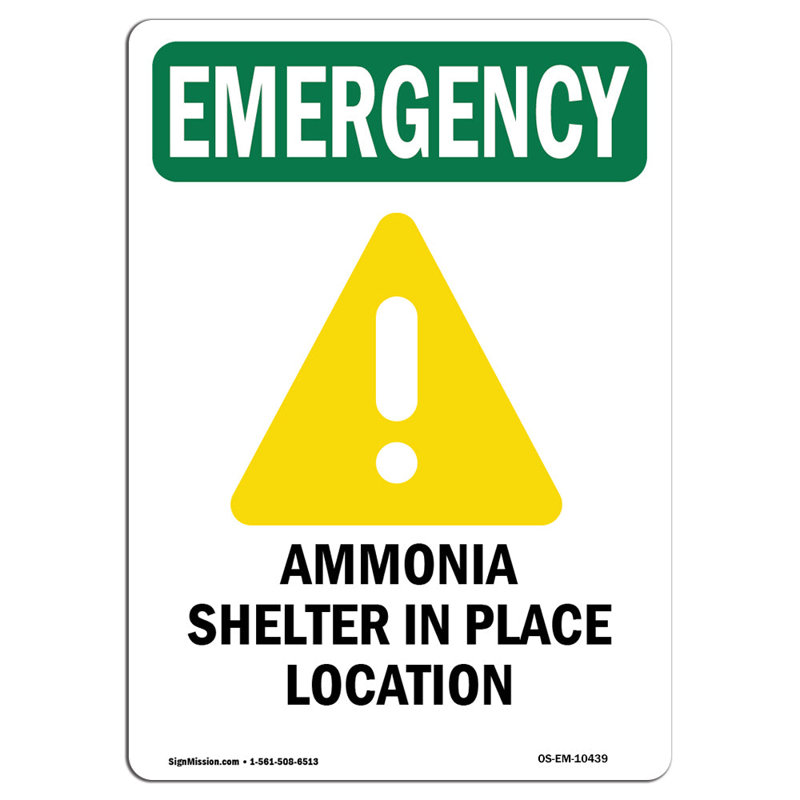 Ammoniaque avec symbole en aluminium 12 x 18, H 18 po x l 12 po x P 0,1 po