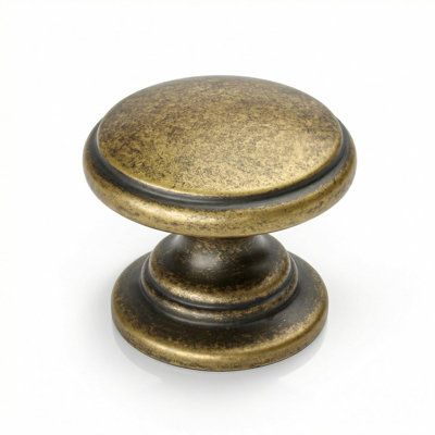 Lot de 10 boutons de meuble en laiton antique, quincaillerie massive, boutons de commode en laiton, boutons de tiroir en alliage de zinc, diamètre 3,2 cm (1-1/5 pouce).