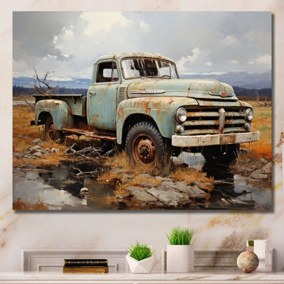 Pickup Truck Atmospheric Impressionism I - Transportation Wall Art Prints