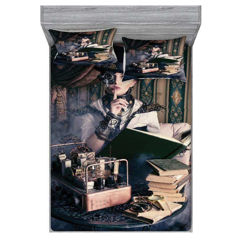 Microfiber Sheet Set, Queen Sheet Set with Fitted Sheet