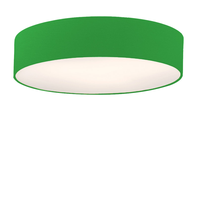 Parvin Cotton / Cotton Blend Flush Mount, Green