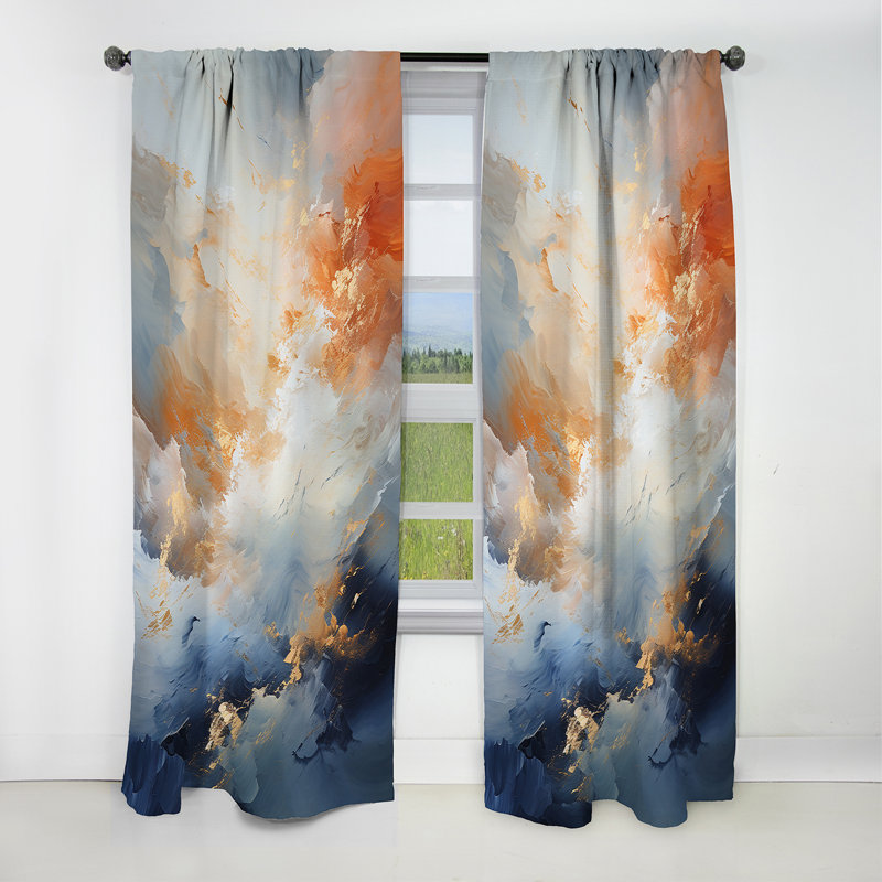 Kittery - Storms Curtain - Blackout No Pattern Curtain - 1 Panels, 52" W x 95" L